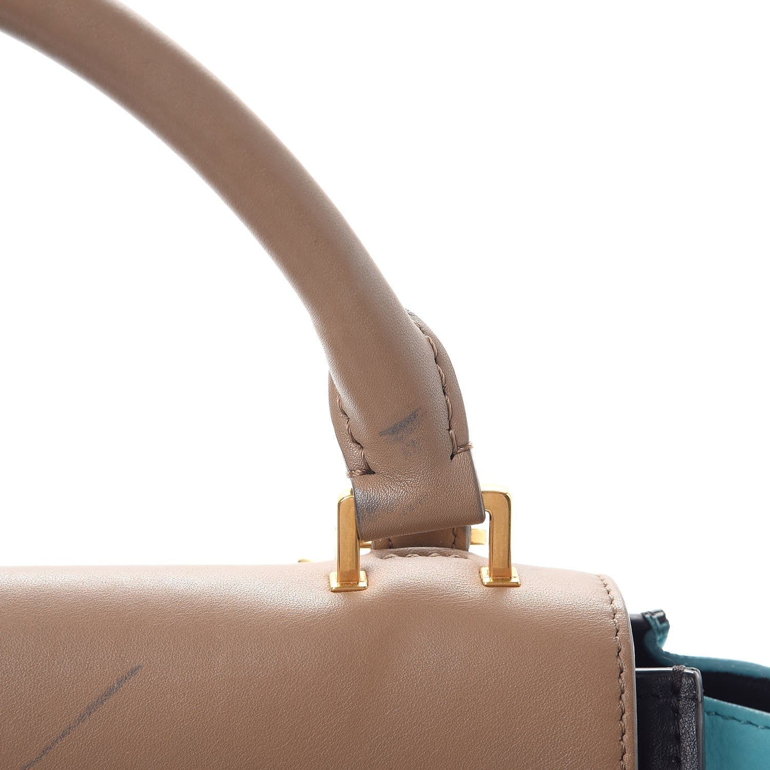 Celine Smooth Calfskin Nubuck Small Tri-Color Trapeze Taupe 9 of 16