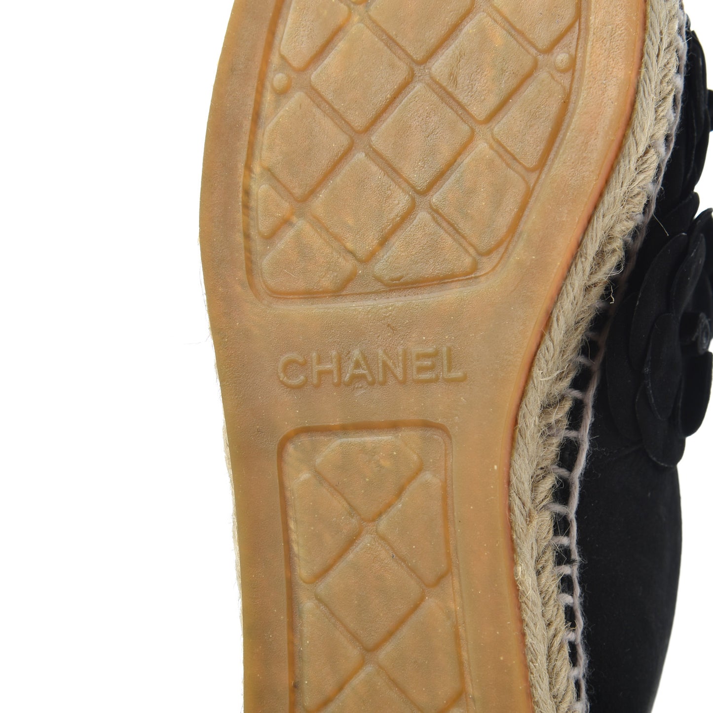 Suede Camellia CC Espadrilles 37 Black