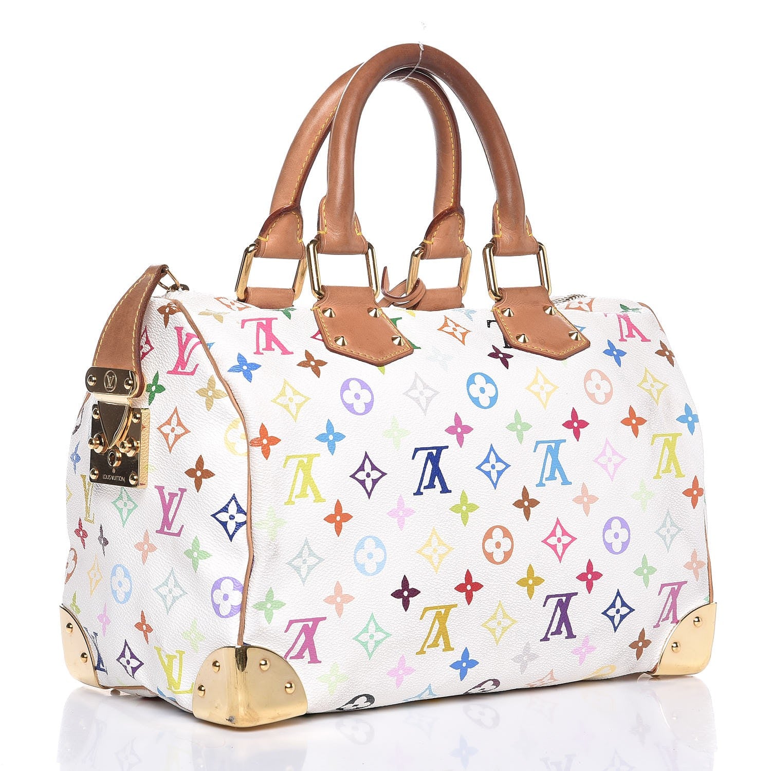 Louis Vuitton Monogram Multicolor Speedy 30 White 3 of 16
