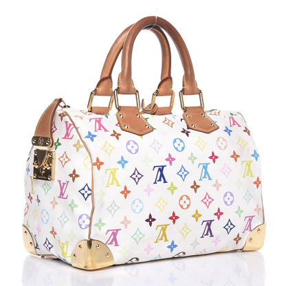 Louis Vuitton Monogram Multicolor Speedy 30 White 3 of 16