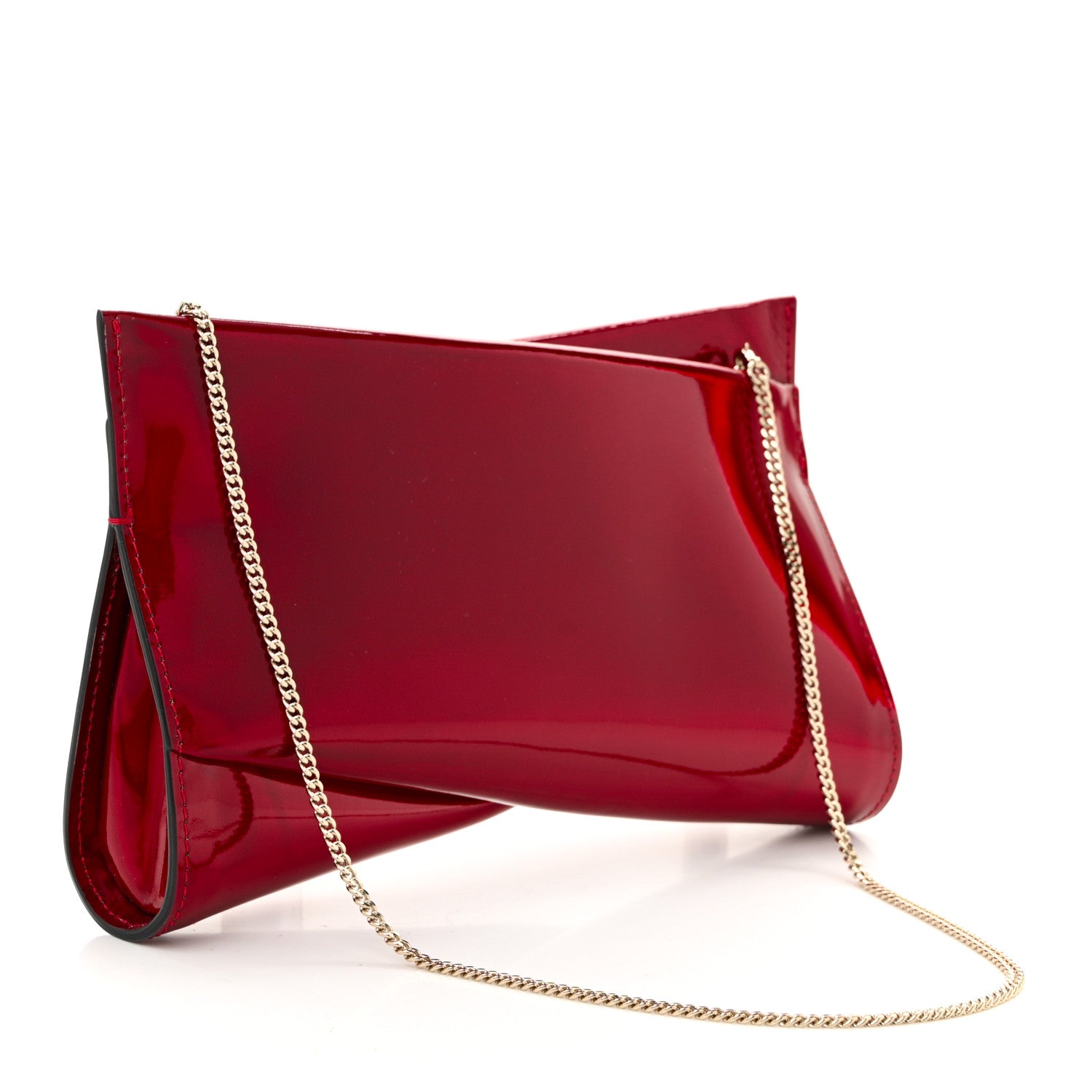 Christian Louboutin Patent Psychic Loubitwist Clutch Loubi 3 of 9