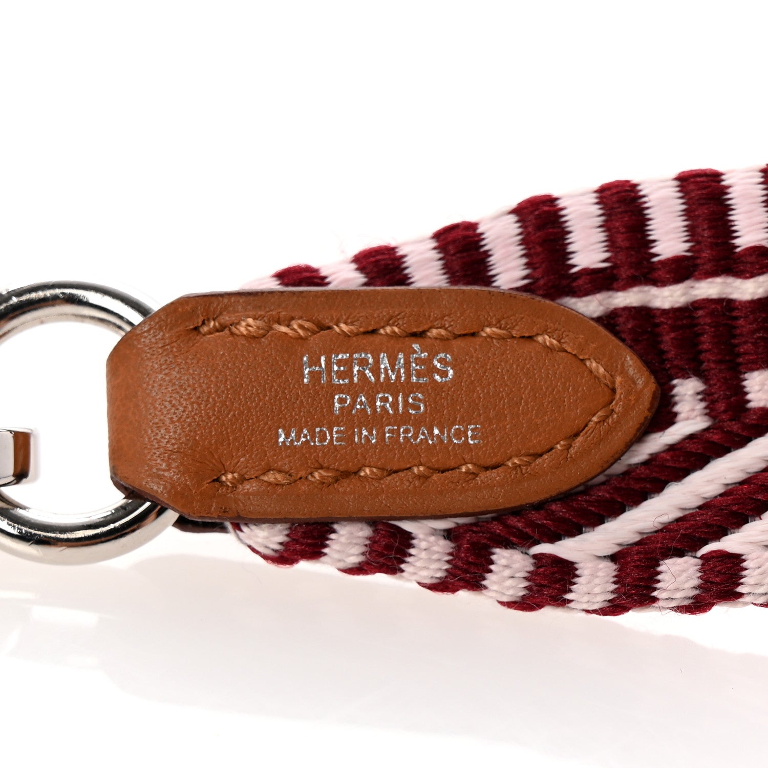 Hermes Toile Swift 25mm Sangle Cavale Shoulder Strap Red Pink 4 of 5