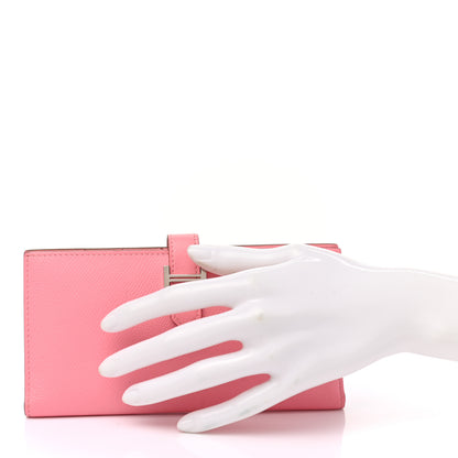 Hermes Epsom Bearn Gusset Wallet Rose Confetti 2 of 8