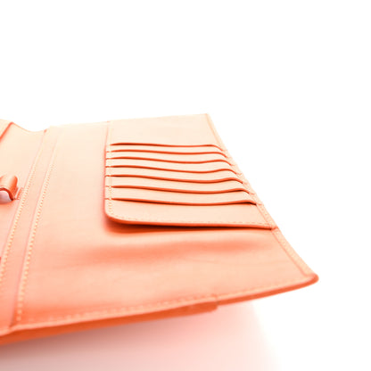 Jimmy Choo Calfskin Continental Wallet Orange 10 of 14