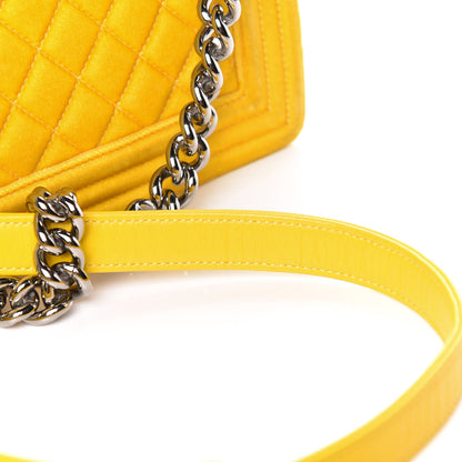 Chanel Velvet Quilted Medium Boy Flap Yellow 19 of 19