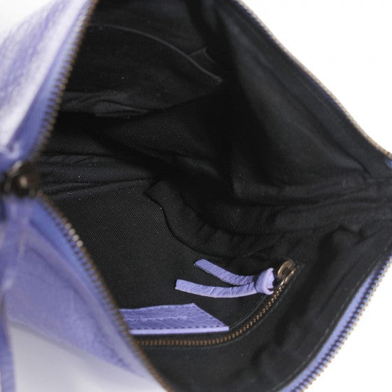 Agneau Classic Hardware Flat Crossbody Mauve