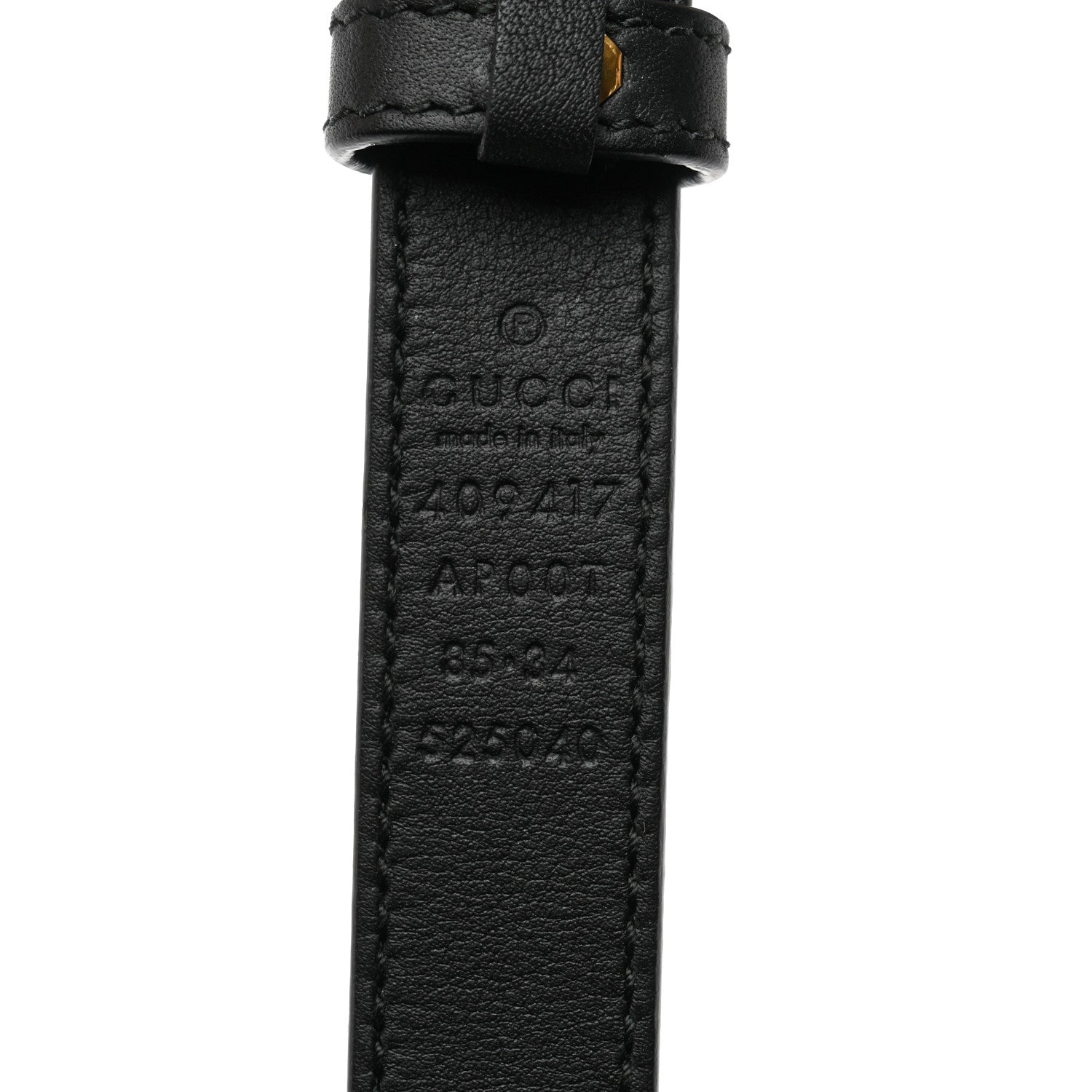 Gucci Calfskin Double G 20mm Belt 85 34 Black 4 of 6