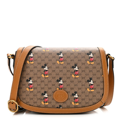 Gucci X DISNEY Mini Vintage GG Supreme Monogram Mickey Mouse Small Flap Messenger Bag Beige Vintage Sun Oil 1 of 11