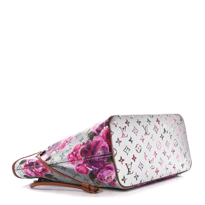 Louis Vuitton Metallic Monogram LV Garden Neverfull MM Silver 4 of 10