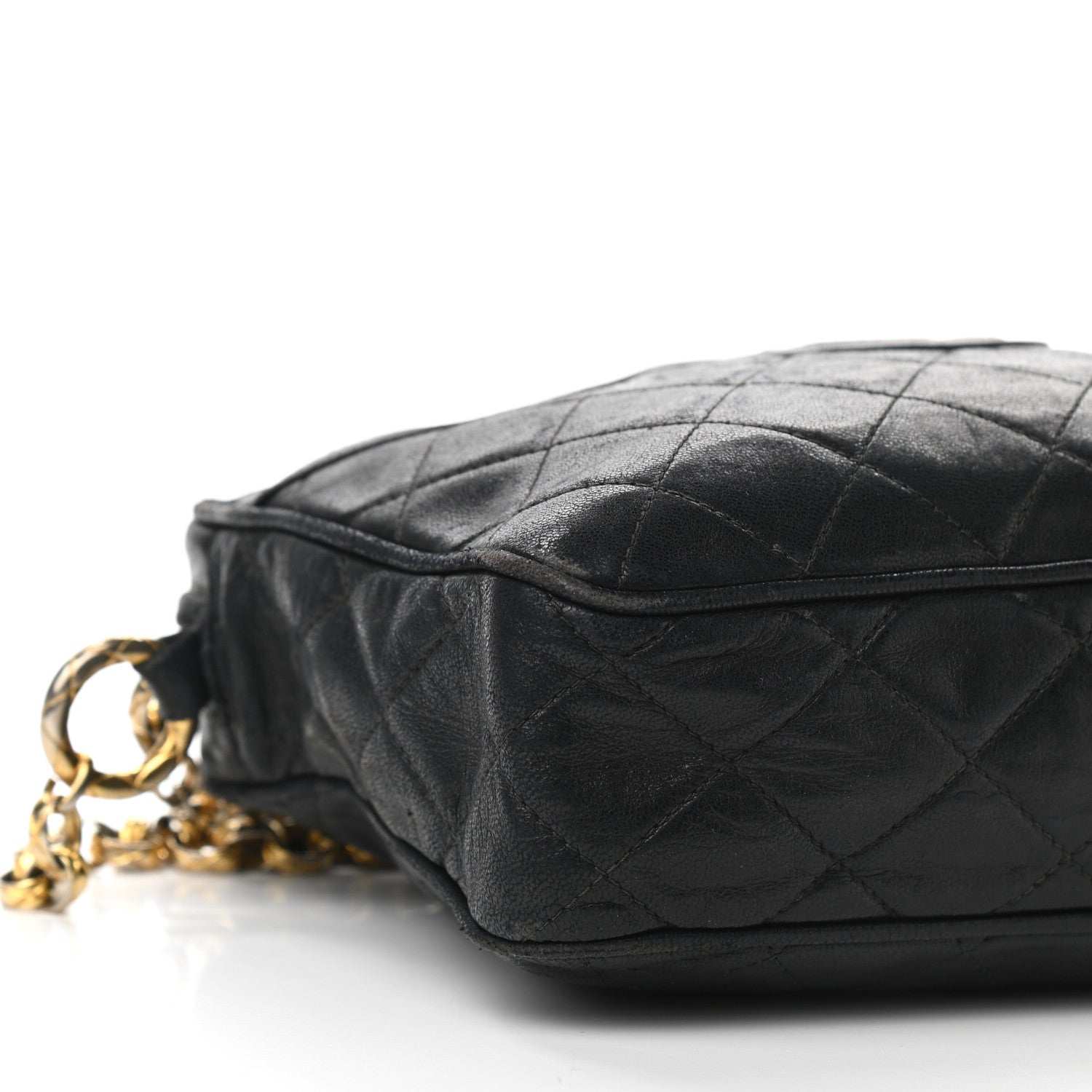 Chanel Lambskin Quilted CC Tassel Camera Case Black 8 of 15