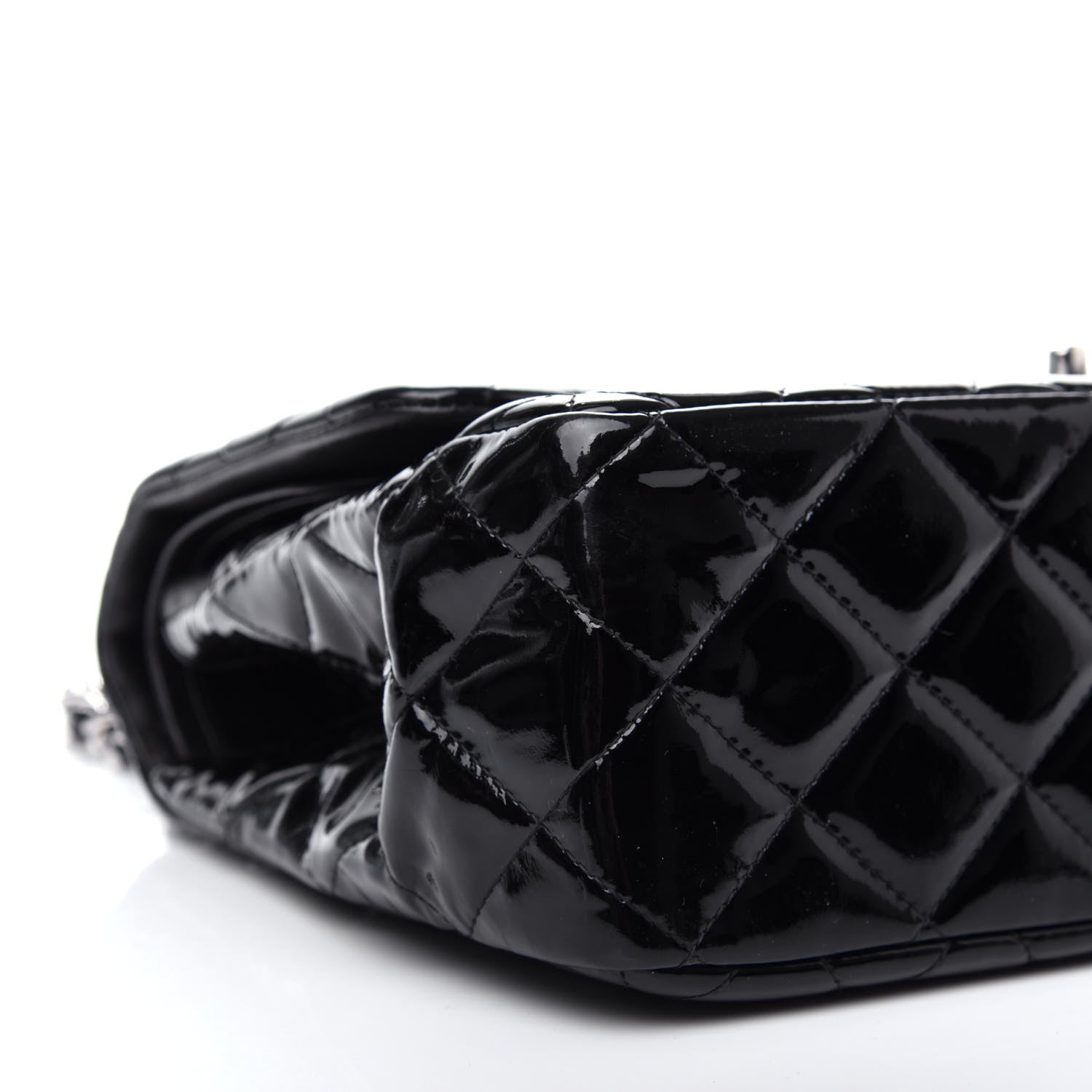 Chanel Patent Quilted Jumbo Double Flap Black 8 of 10