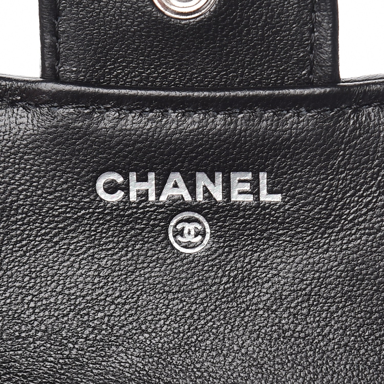 Chanel Lambskin Quilted Compact Flap Wallet Black 6 of 9
