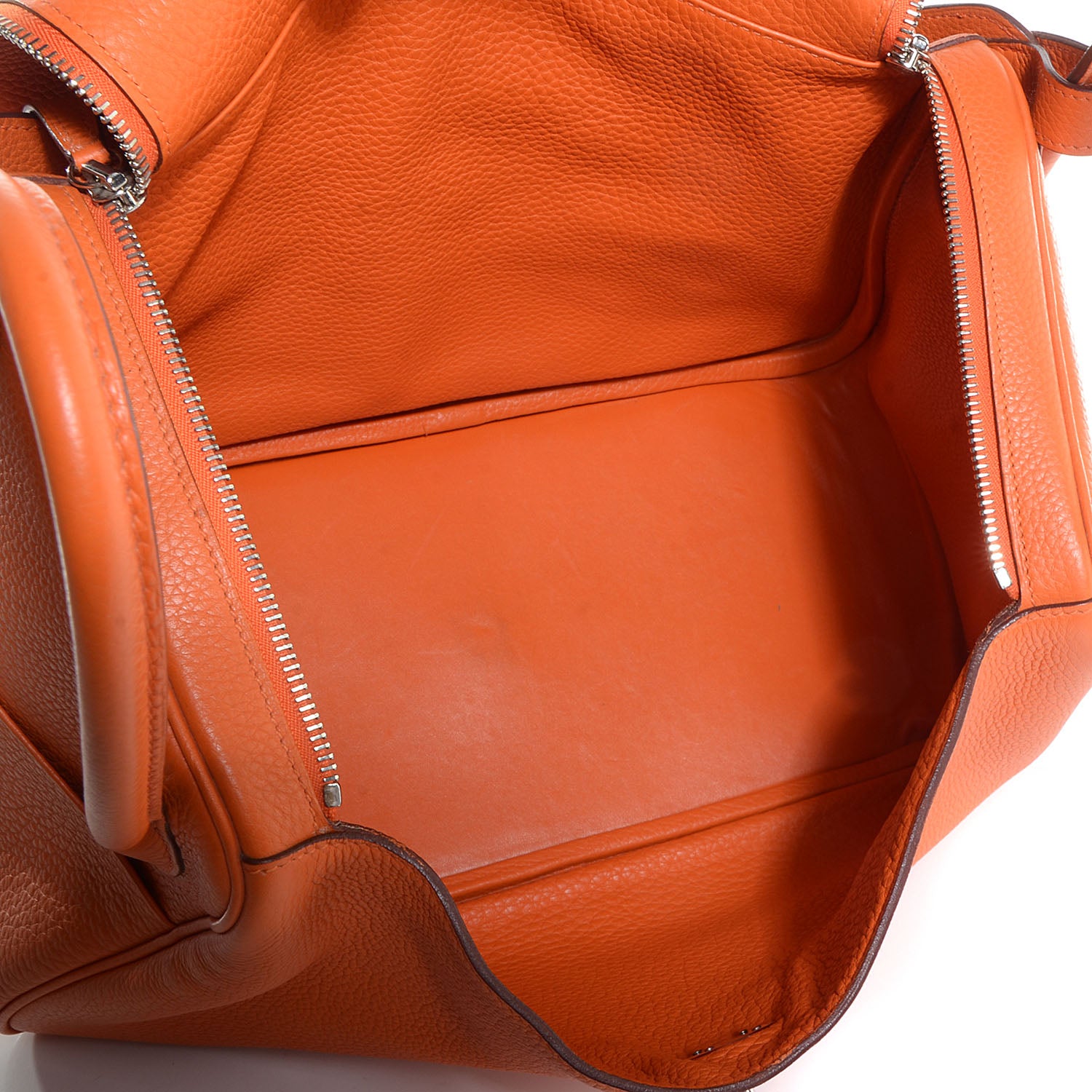 Hermes Taurillon Clemence Lindy 34 Orange 6 of 17