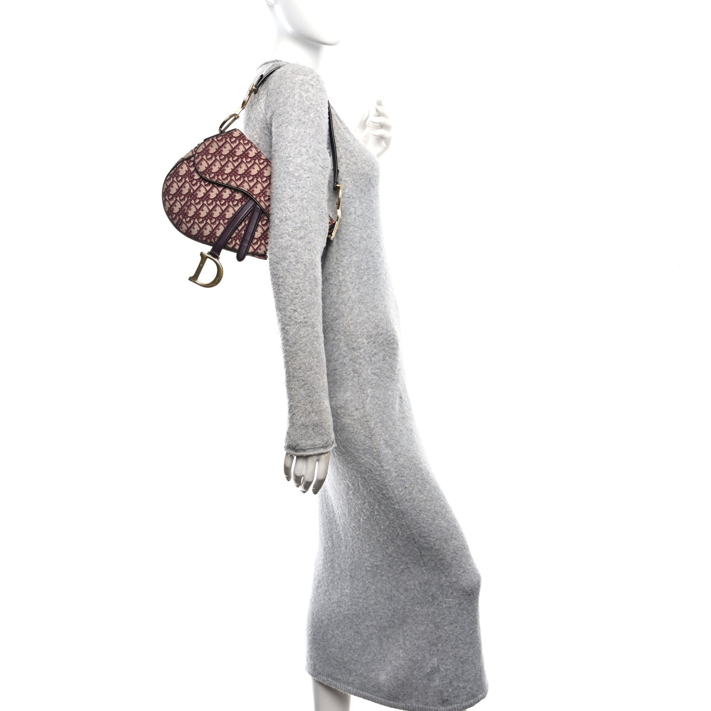 Oblique Saddle Bag Burgundy