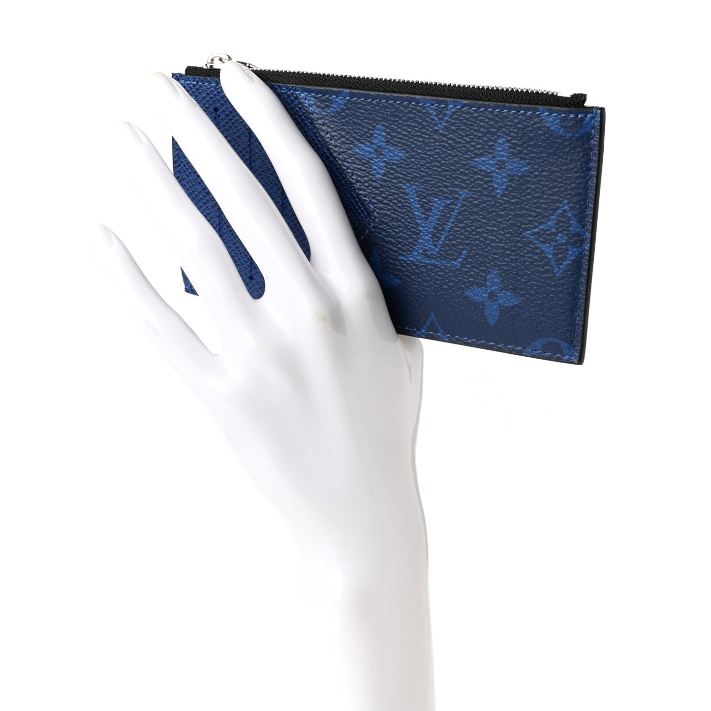 Monogram Taiga Coin Card Holder Cobalt
