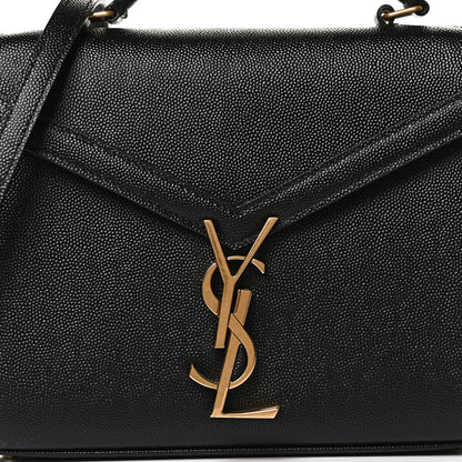 Saint Laurent Grain de Poudre Mini Classic Monogram Cassandra Top Handle Black Rouge Legion 8 of 12