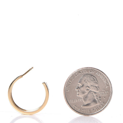Cartier 18K Yellow Gold 5.5mm LOVE Hoop Earrings 4 of 9