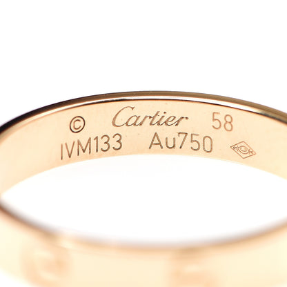 Cartier 18K Yellow Gold 3.5mm LOVE Wedding Band Ring 58 8.25 3 of 4