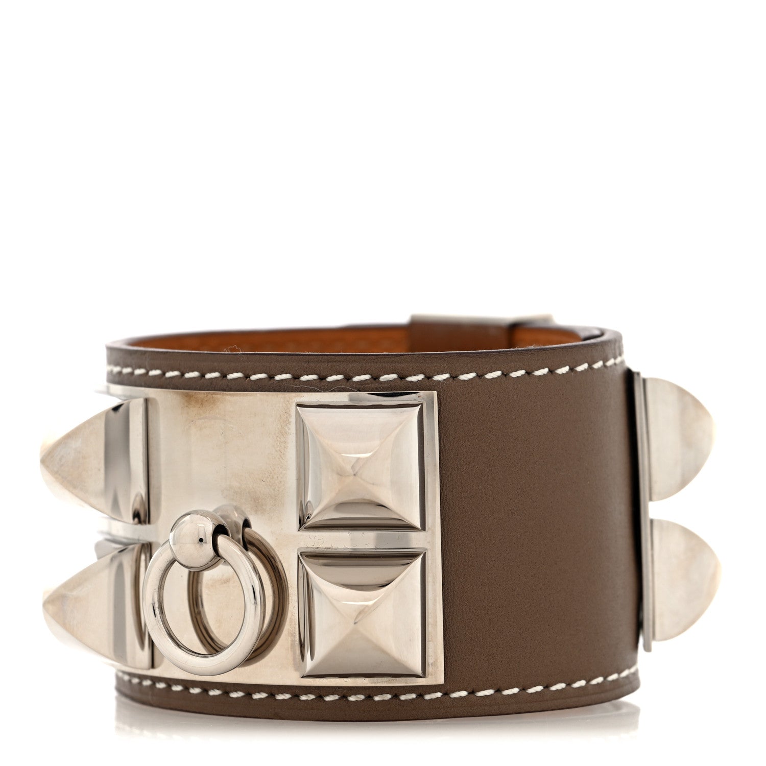 Hermes Box Collier de Chien CDC Bracelet L Etoupe 1 of 6