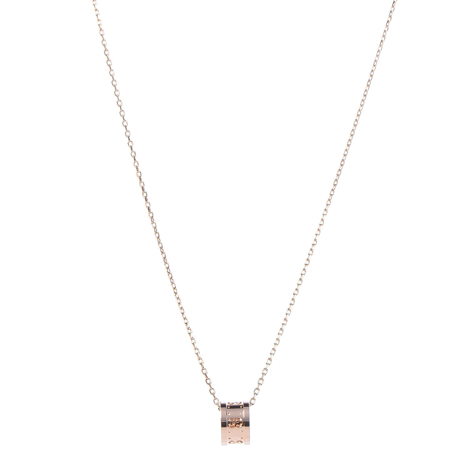 Gucci 18K Rose Gold Icon Twirl Necklace 1 of 8