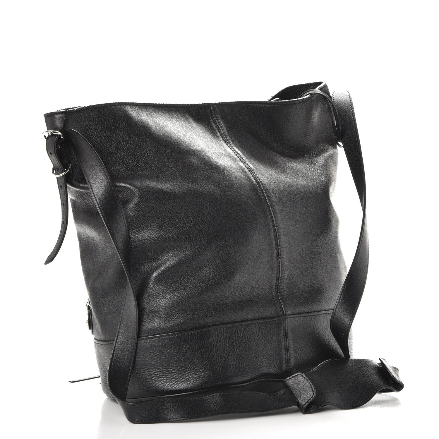 Balenciaga Veau Papier Classic Hardware Drop Bucket Bag Nero Black 3 of 10