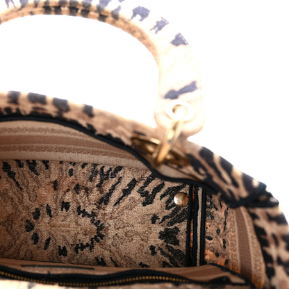Christian Dior Canvas Embroidered Medium Tie And Dior Lady D-Lite Multicolor 5 of 9