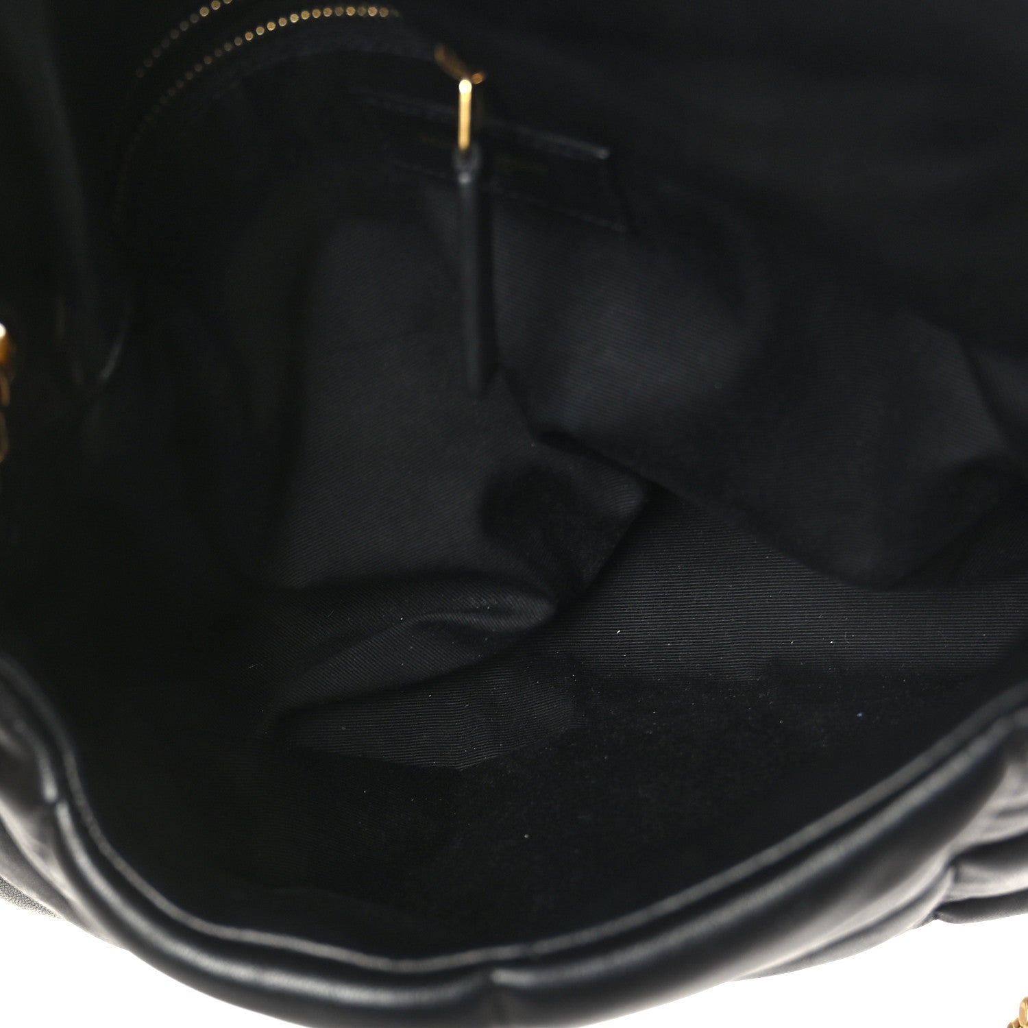 Saint Laurent Lambskin Quilted Small Loulou Puffer Monogram Chain Satchel Black 4 of 9