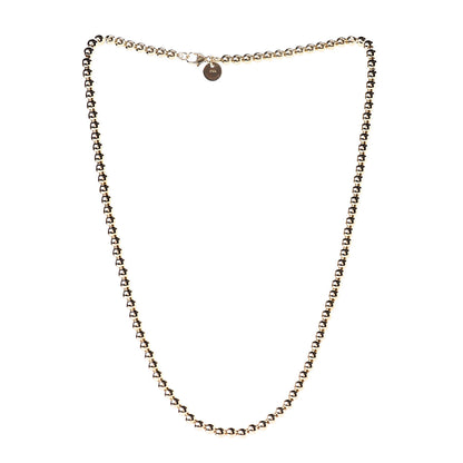 Tiffany 18K Yellow Gold 4mm Bead Necklace 3 of 6