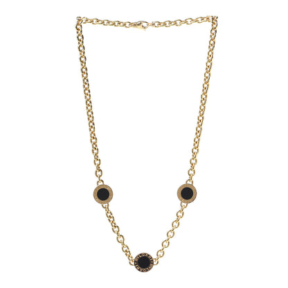 Bulgari 18K Yellow Gold Black Onyx BVLGARI BVLGARI Station Necklace 3 of 5