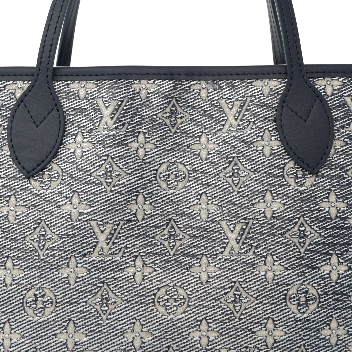 Louis Vuitton Monoglam Neverfull MM Blue 8 of 12