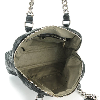 Marc Jacobs Lacquered Goatskin Quilted Karlie Satchel Black 5 of 8