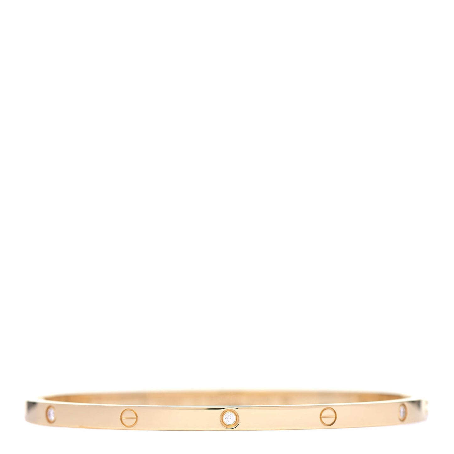 18K Yellow Gold 6 Diamond Small LOVE Bracelet 18