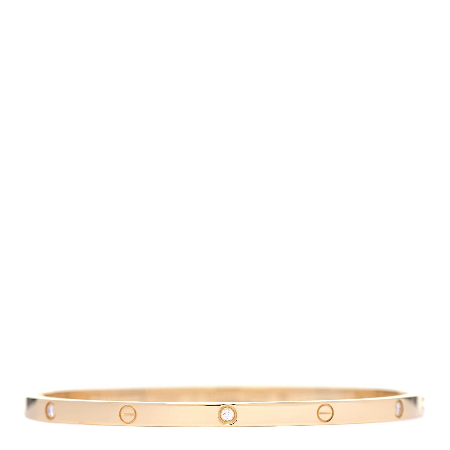 Cartier 18K Yellow Gold 6 Diamond Small LOVE Bracelet 18 1 of 5