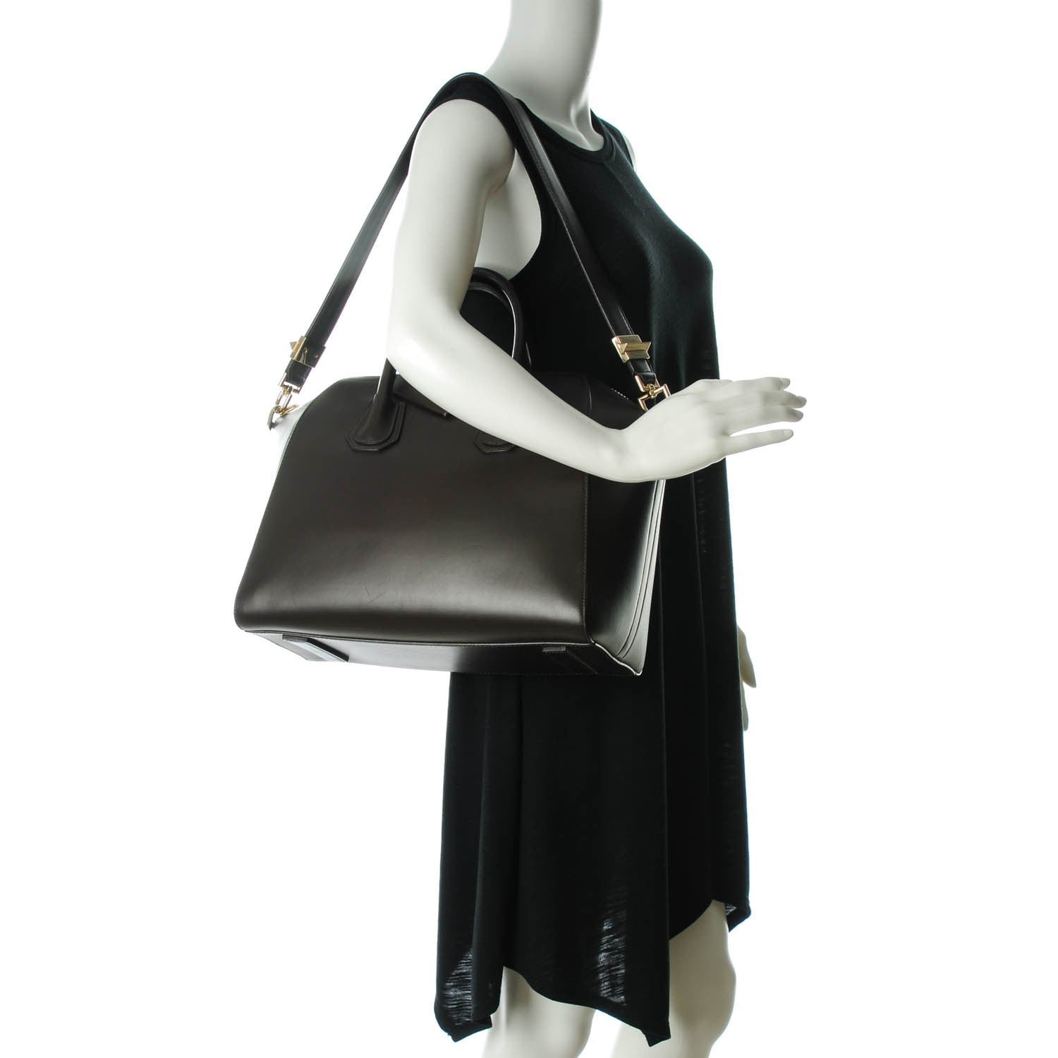 Givenchy Buffed Calfskin Medium Antigona Dark Brown 2 of 7
