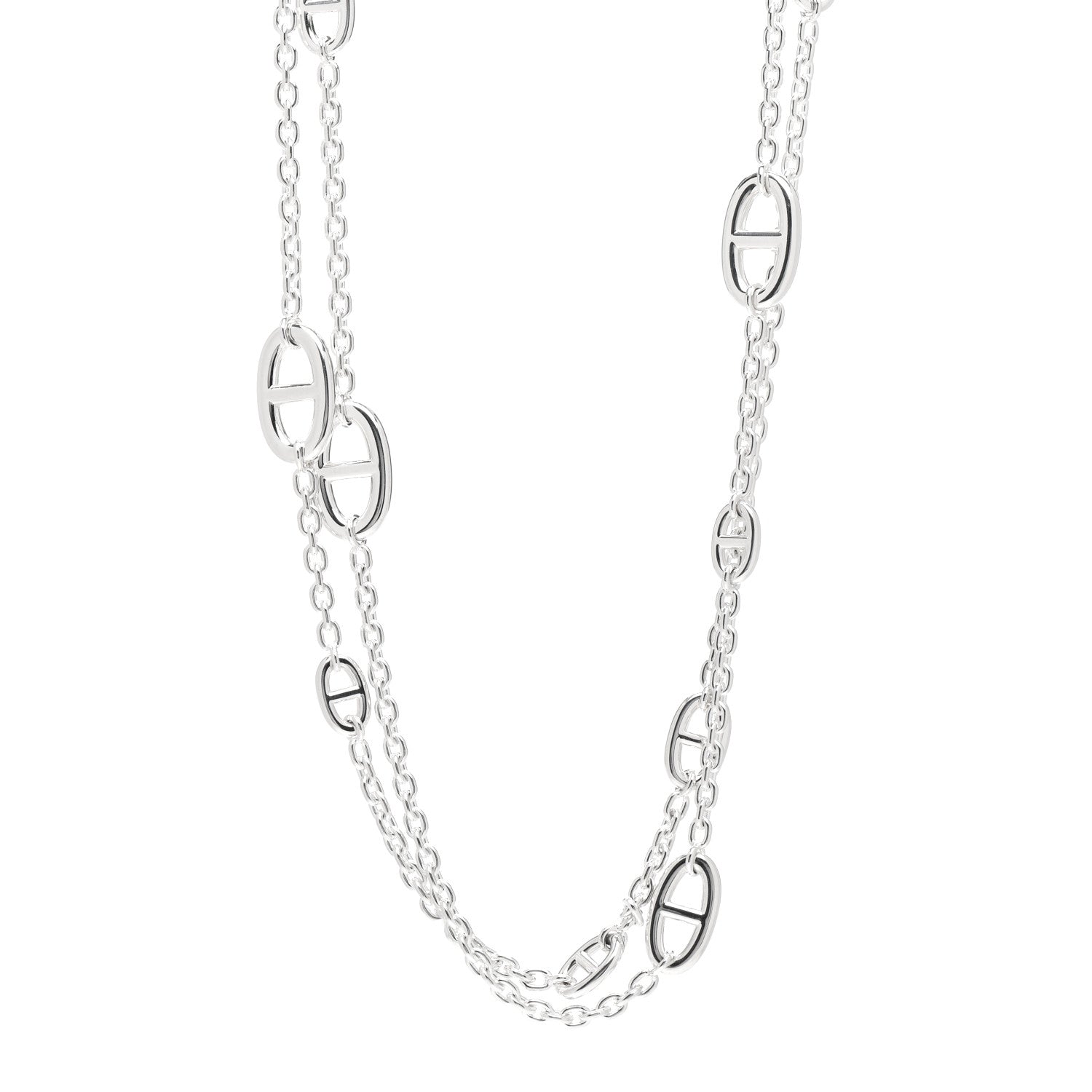 Hermes Sterling Silver Farandole Necklace 120 1 of 5
