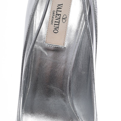 Valentino Garavani Metallic Nappa PVC Dollybow Pumps 39 Silver 10 of 18