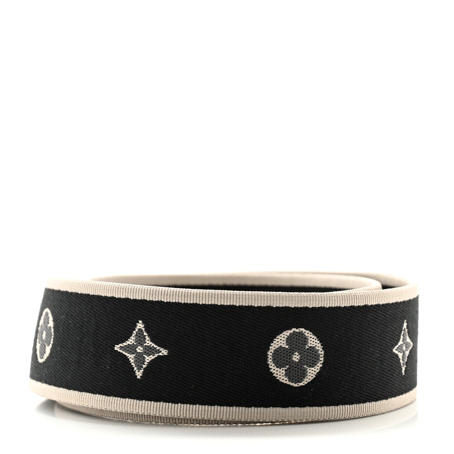 Louis Vuitton Jacquard Diane Shoulder Strap Black Ivory 2 of 3