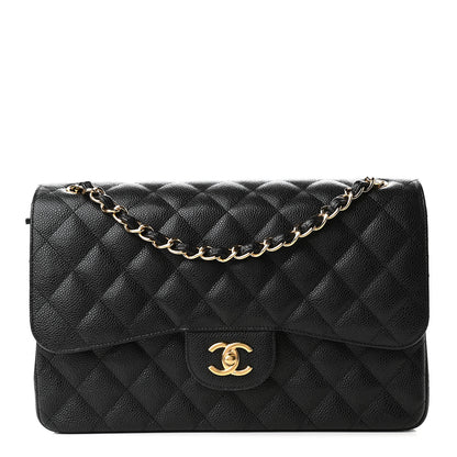 Chanel Caviar Quilted Jumbo Double Flap Black 1 of 11