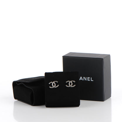 Chanel Braided CC Earrings Silver 3 of 5