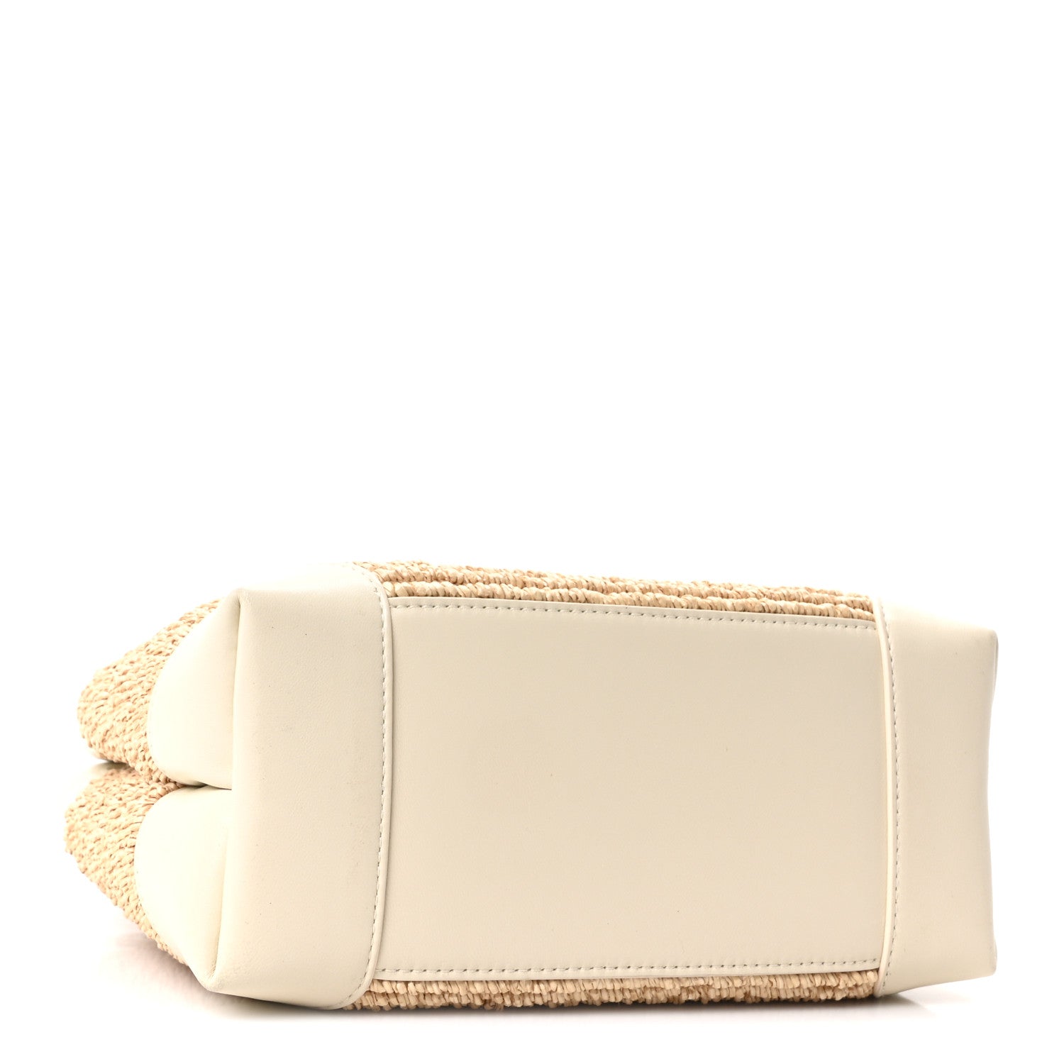 Bottega Veneta Raffia Calfskin Small Andiamo Shoulder Bag Sea Salt Natural 3 of 9