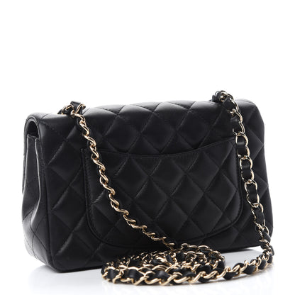 Chanel Lambskin Quilted Mini Rectangular Flap Black 3 of 11