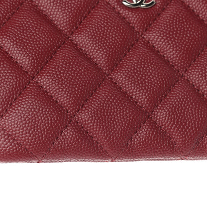 Chanel Caviar Quilted Small Cosmetic Case Red 8 of 10
