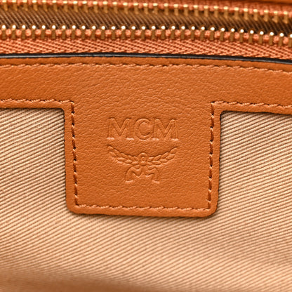 MCM Visetos Small Essential Boston Bag Cognac 6 of 10