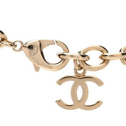 Chanel Crystal Heart CC Necklace Gold 4 of 4