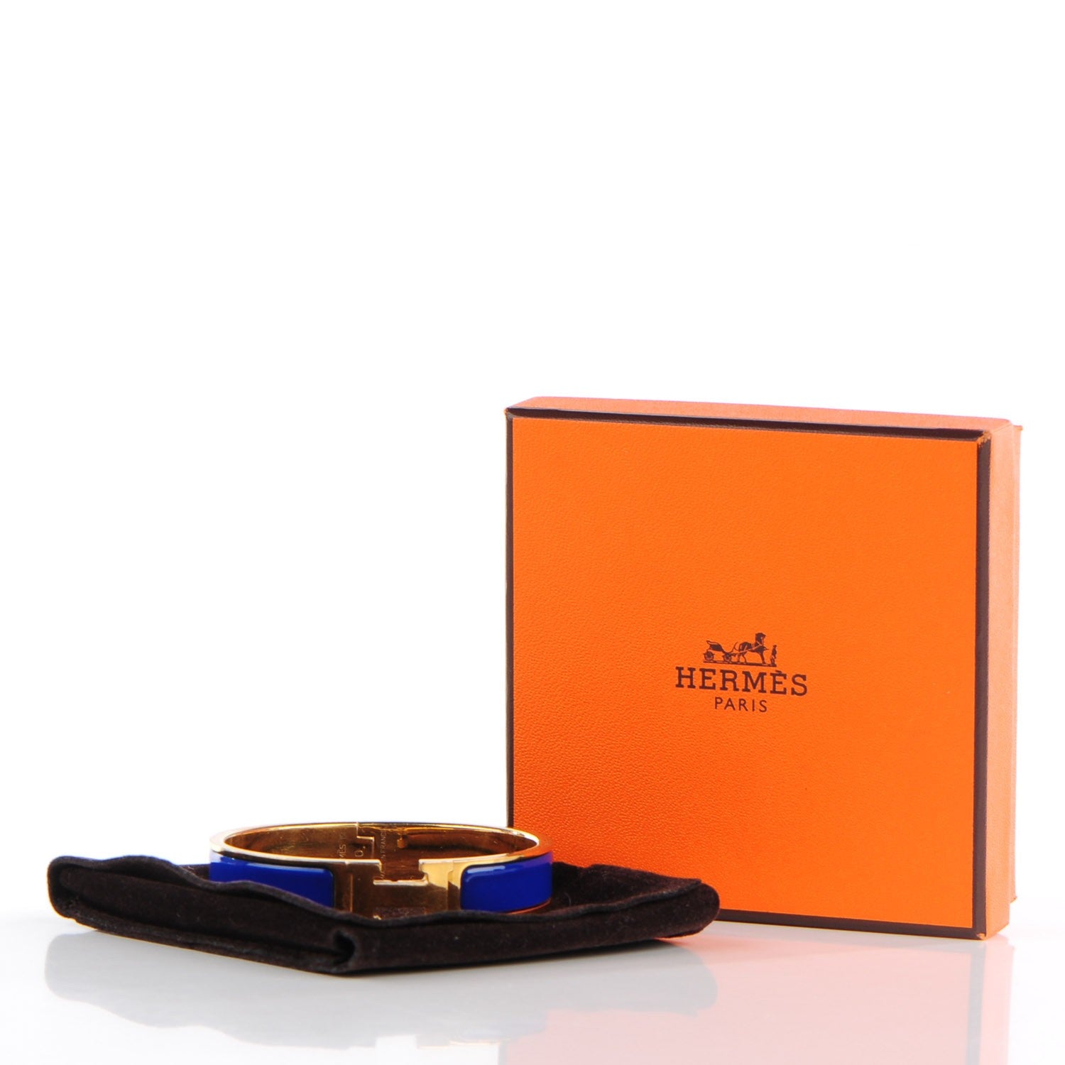 Hermes Narrow Enamel Clic Clac H Bracelet PM Royal Bleu 6 of 6