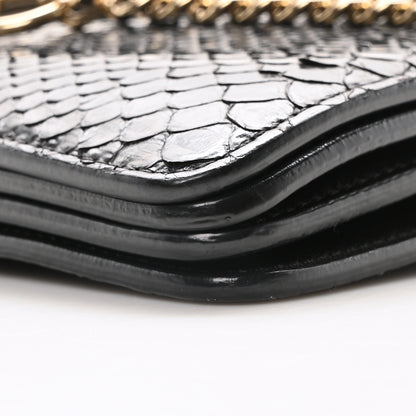 Chloe Snakeskin Medium Faye Shoulder Bag Black 10 of 10