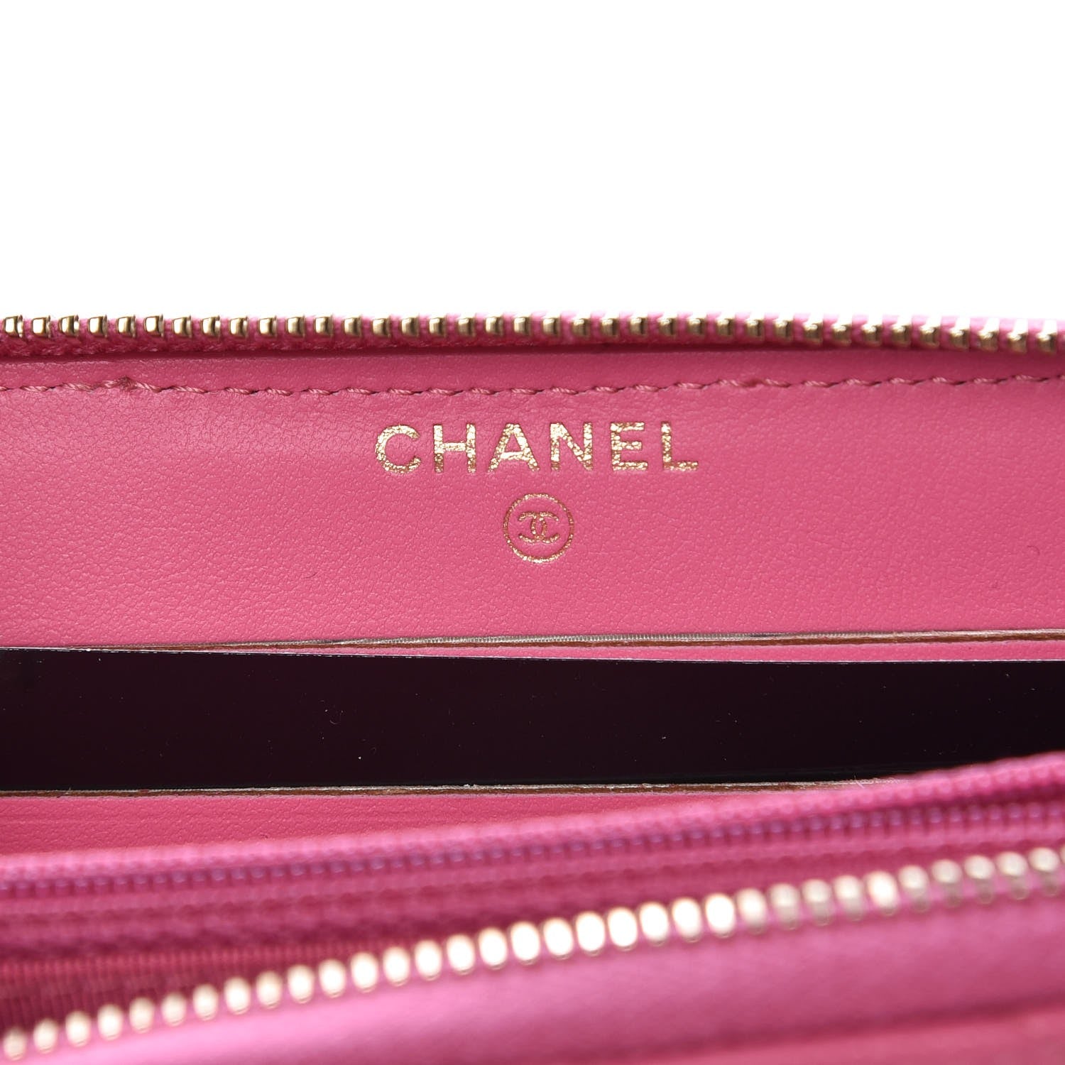 Chanel Caviar Quilted Small Zip Around Wallet Pink 6 of 9