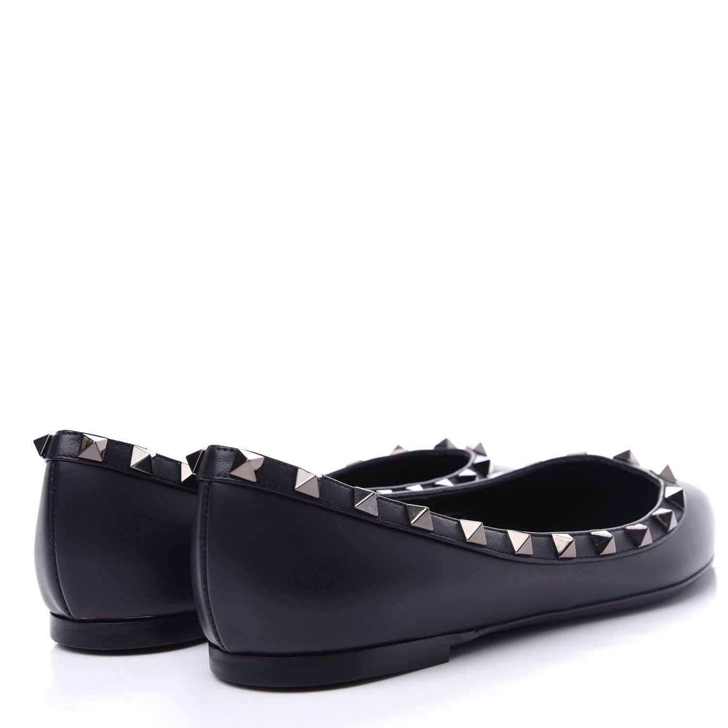 Valentino Garavani Nappa Rockstud Ballerina Flats 36.5 Black 4 of 11