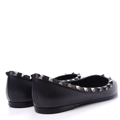 Valentino Garavani Nappa Rockstud Ballerina Flats 36.5 Black 4 of 11