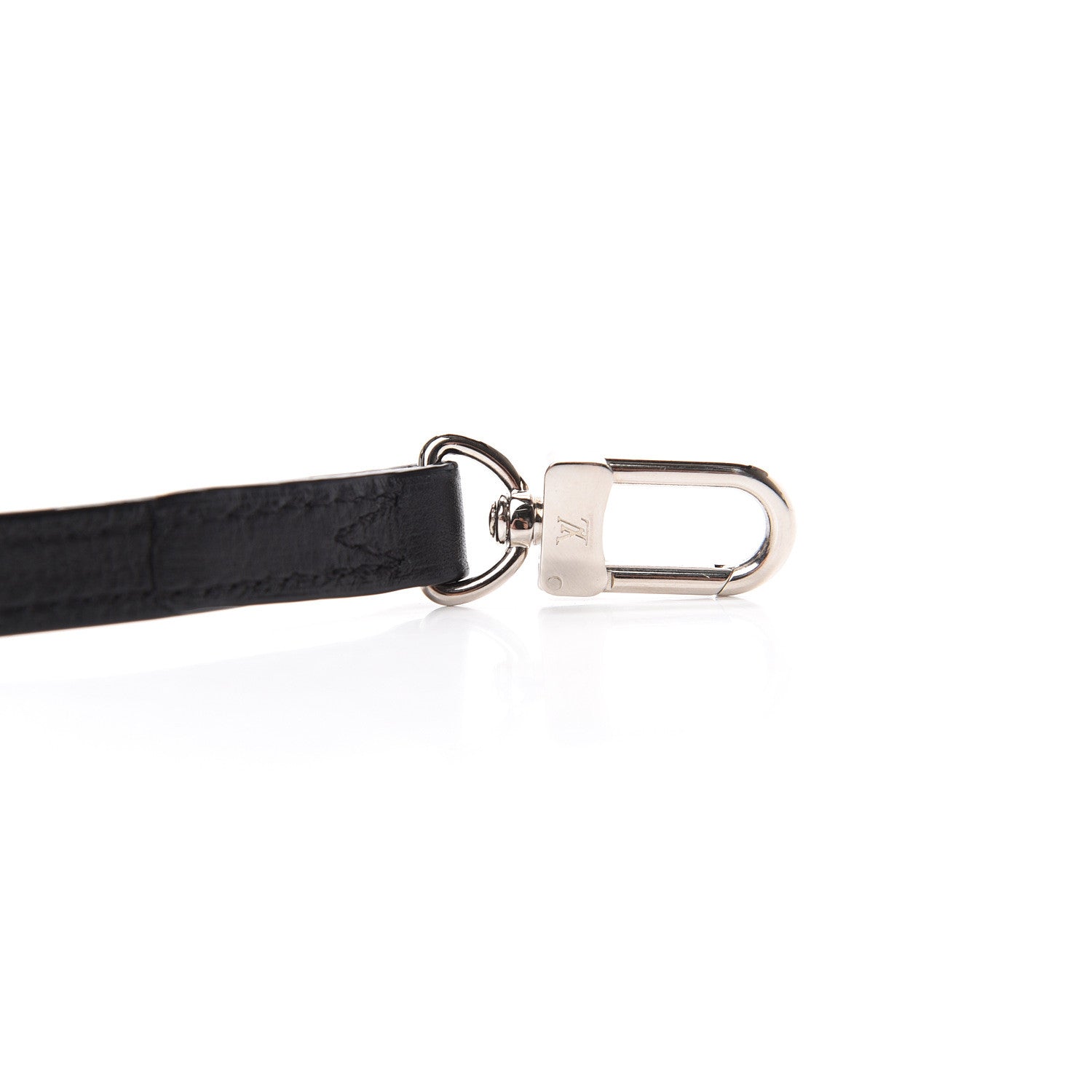 Louis Vuitton Calfskin Petite Malle Adjustable Shoulder Strap Black 3 of 3